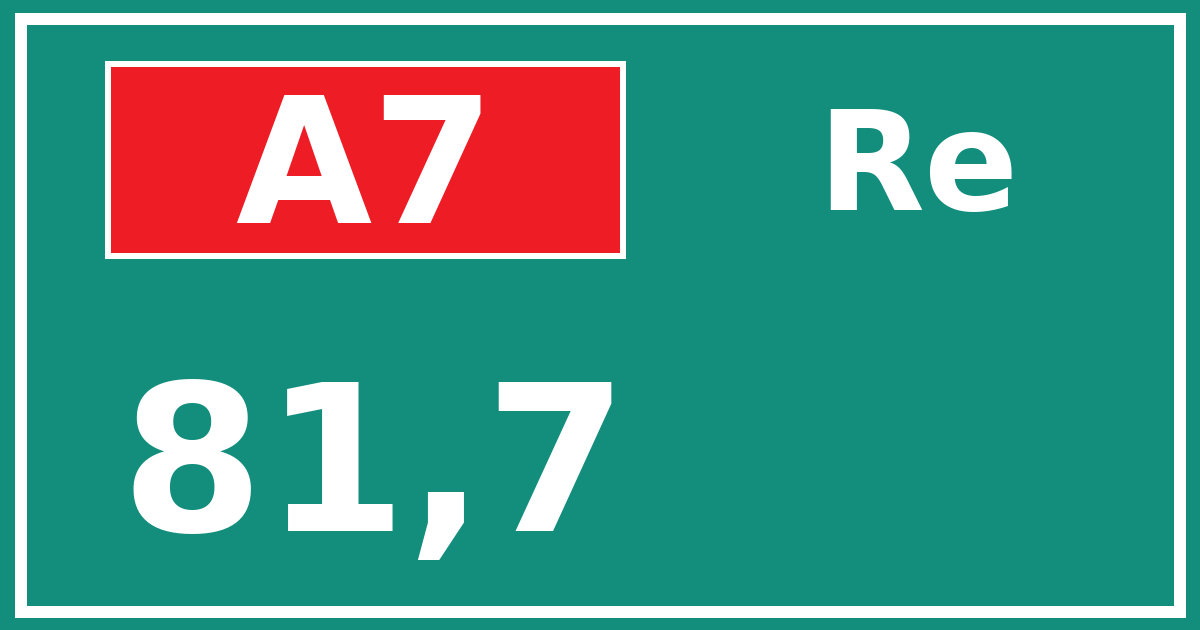 Hectometerbord A7 81,7 zijde Re