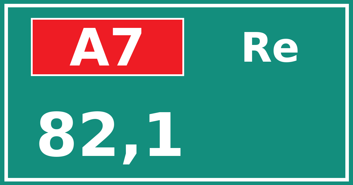 Hectometerbord A7 82,1 zijde Re