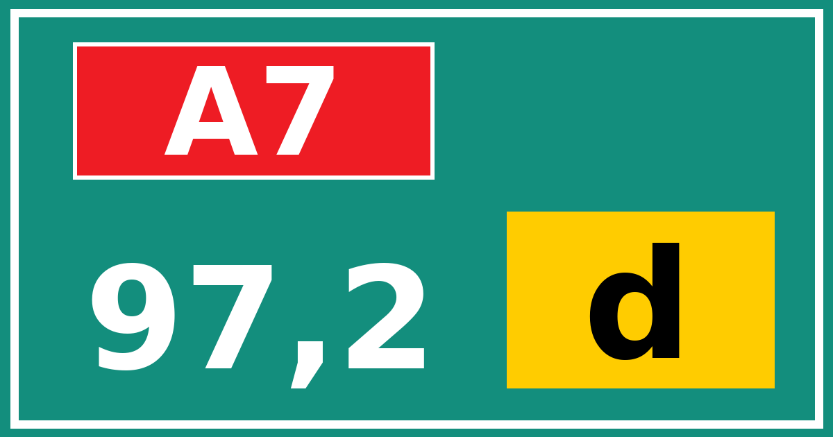 Hectometerbord A7 97,2 letter d