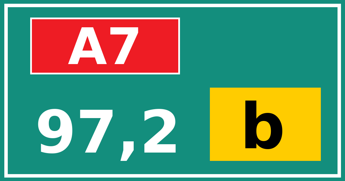 Hectometerbord A7 97,2 letter b