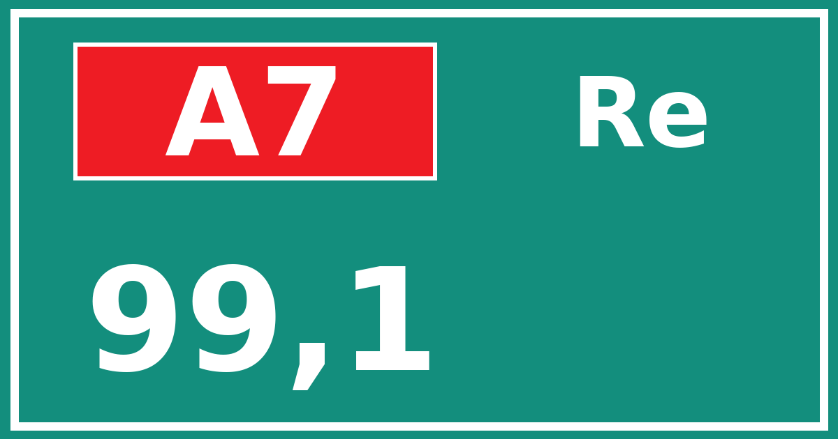Hectometerbord A7 99,1 zijde Re