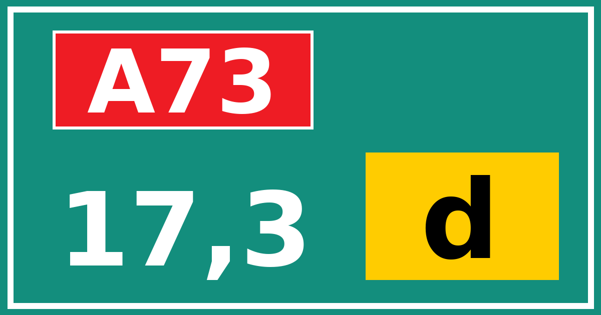 Hectometerbord A73 17,3 letter d