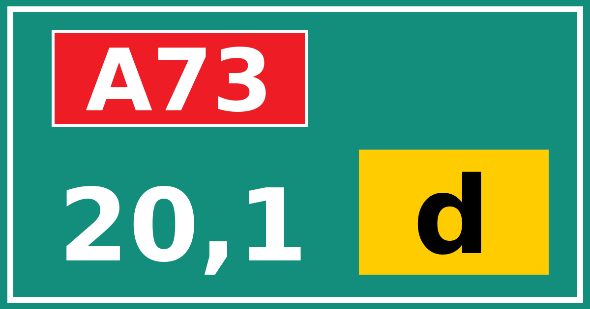 Hectometerbord A73 20,1 letter d