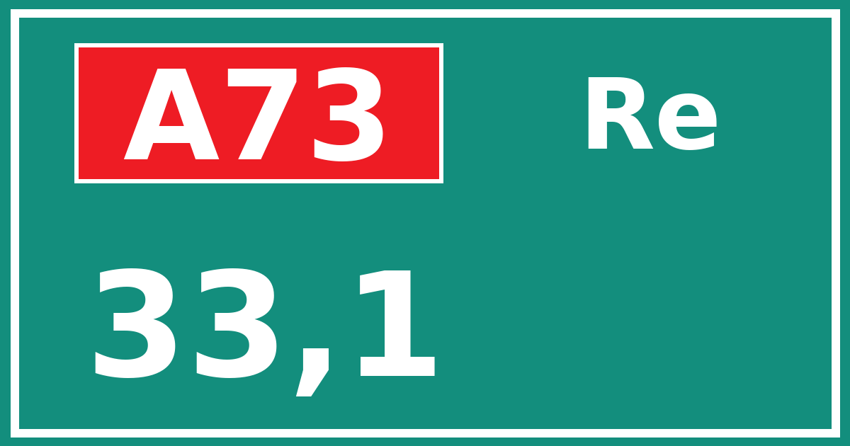 Hectometerbord A73 33,1 zijde Re