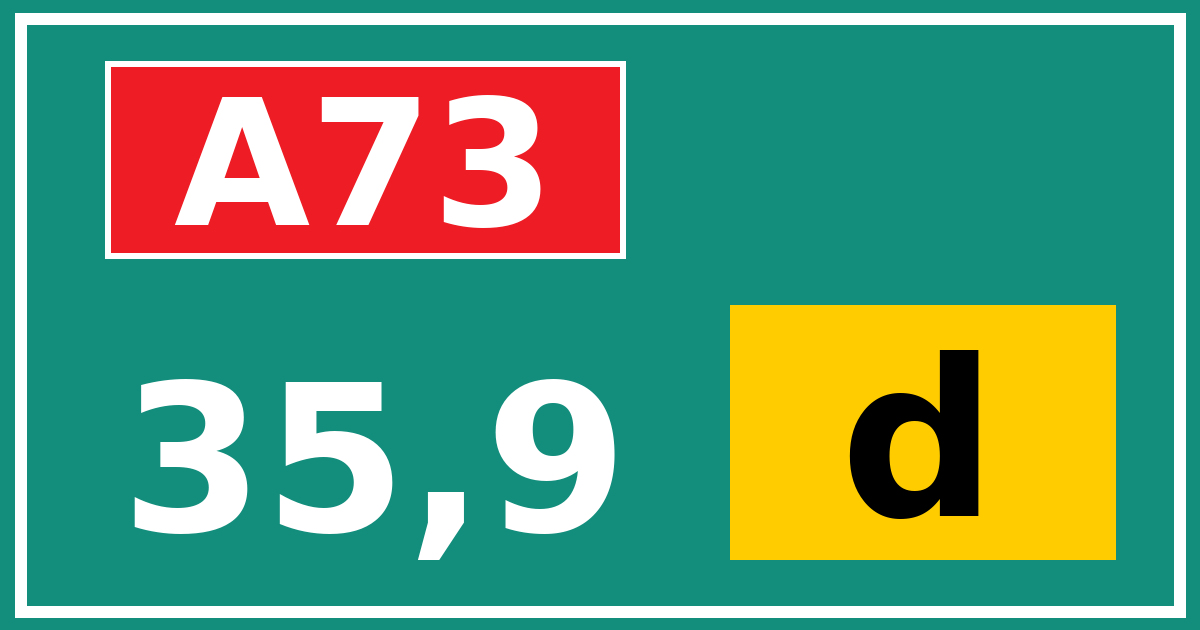 Hectometerbord A73 35,9 letter d