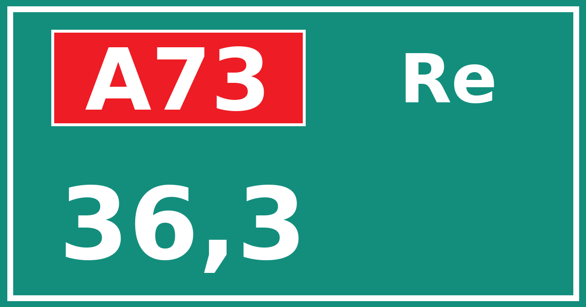 Hectometerbord A73 36,3 zijde Re