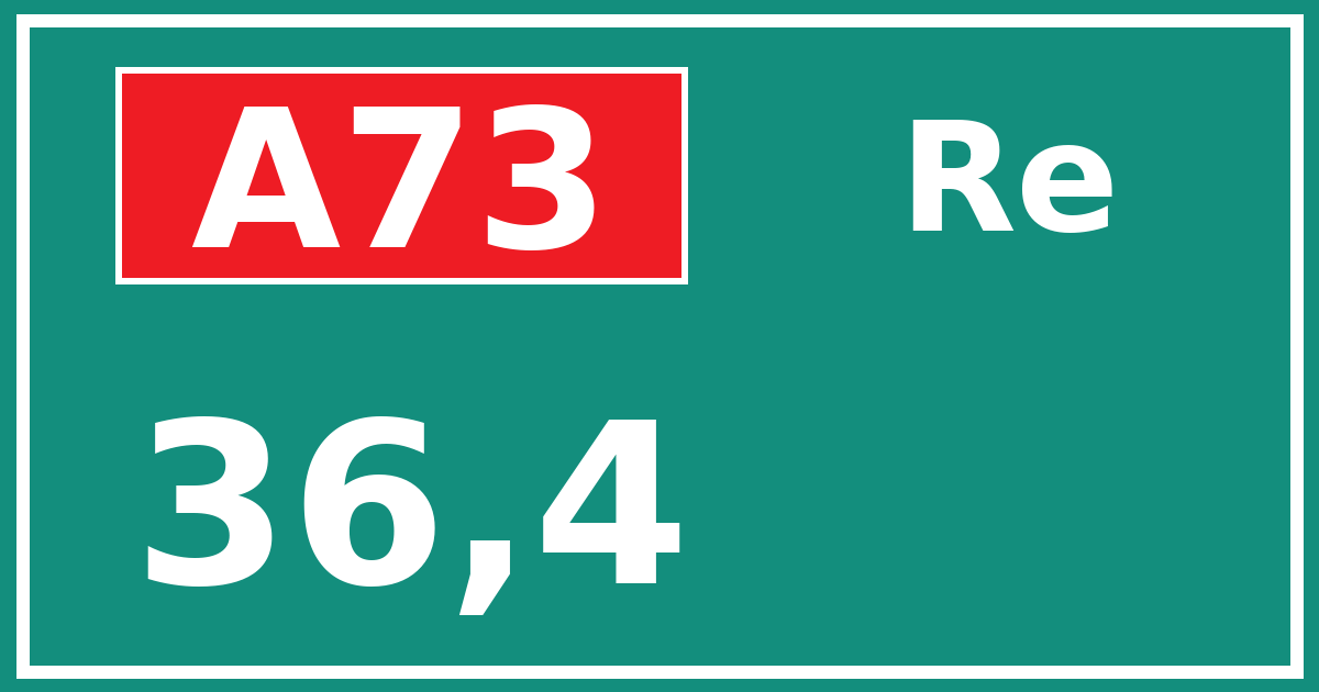 Hectometerbord A73 36,4 zijde Re