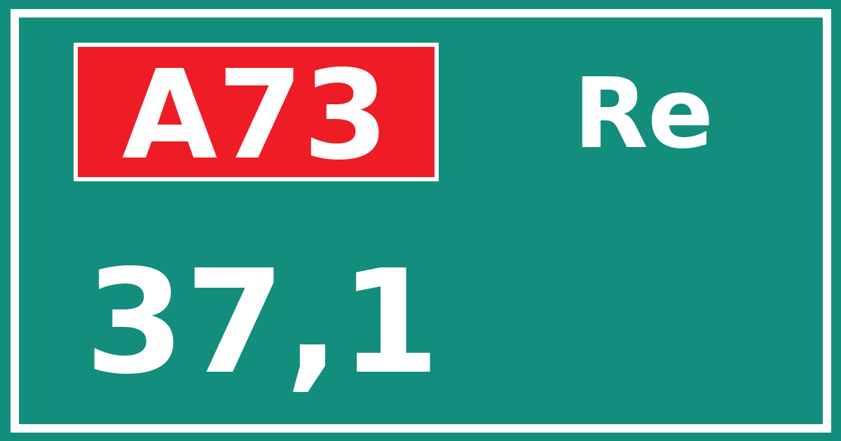 Hectometerbord A73 37,1 zijde Re