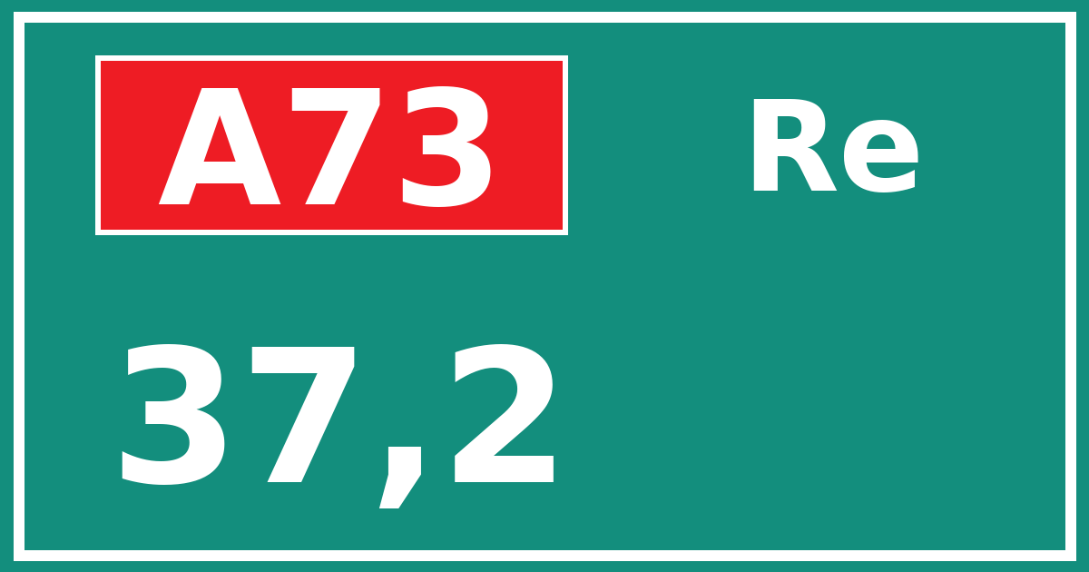Hectometerbord A73 37,2 zijde Re