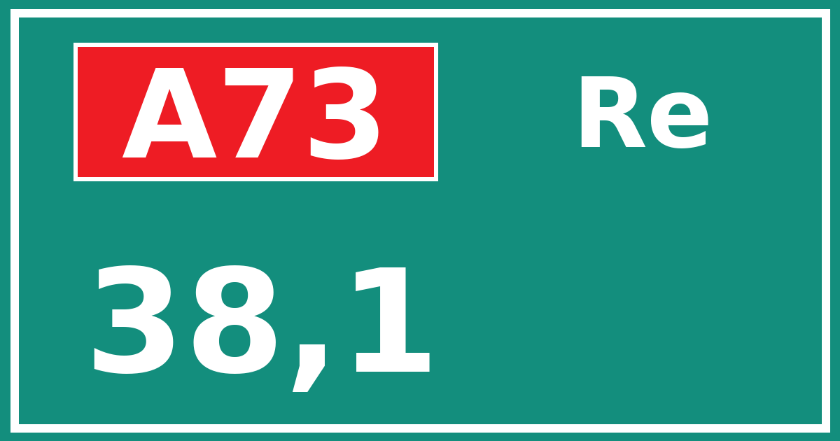 Hectometerbord A73 38,1 zijde Re