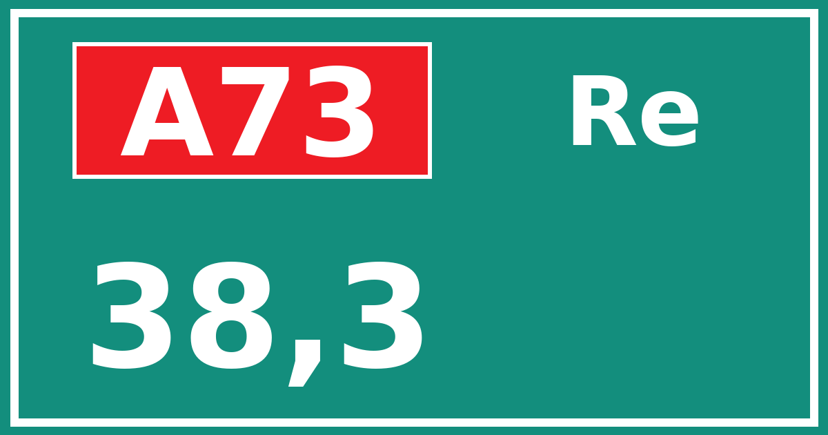 Hectometerbord A73 38,3 zijde Re