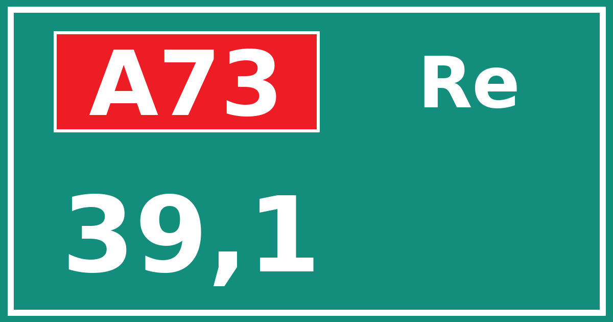 Hectometerbord A73 39,1 zijde Re
