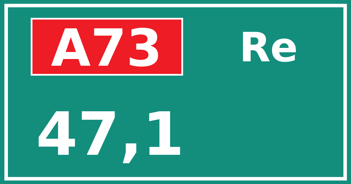 Hectometerbord A73 47,1 zijde Re