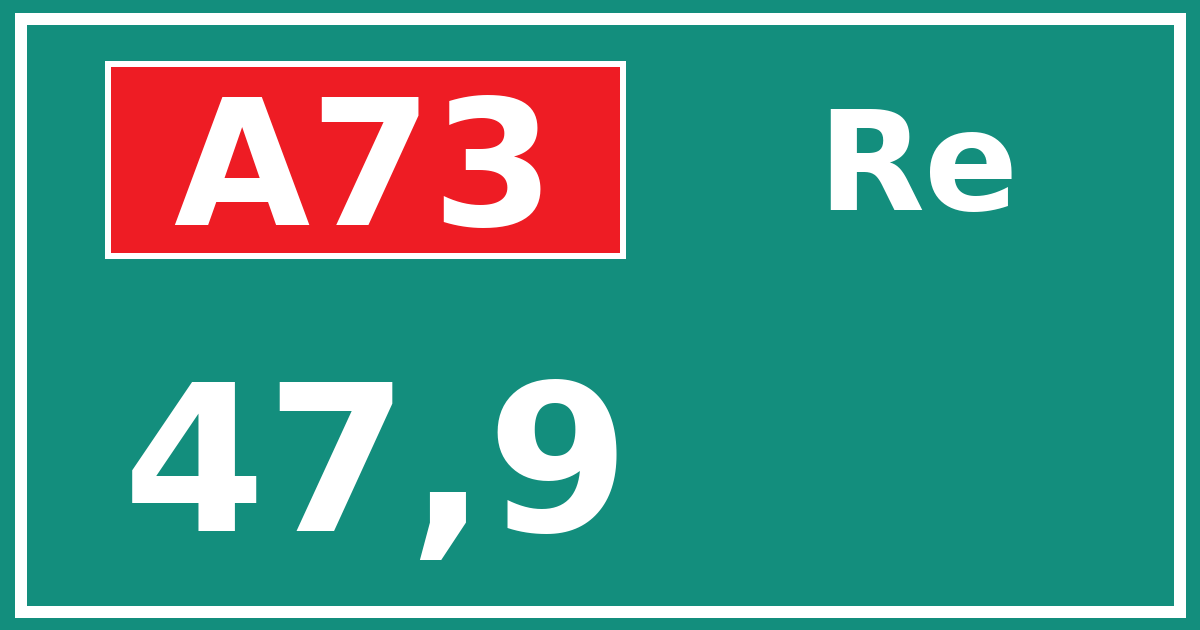 Hectometerbord A73 47,9 zijde Re
