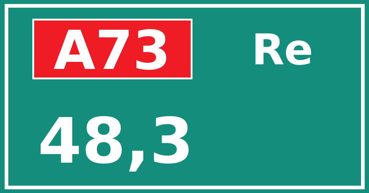 Hectometerbord A73 48,3 zijde Re