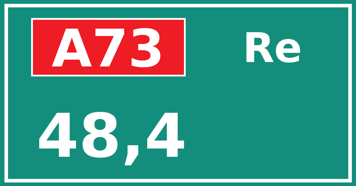 Hectometerbord A73 48,4 zijde Re