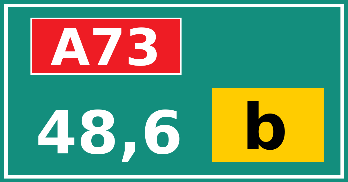 Hectometerbord A73 48,6 letter b