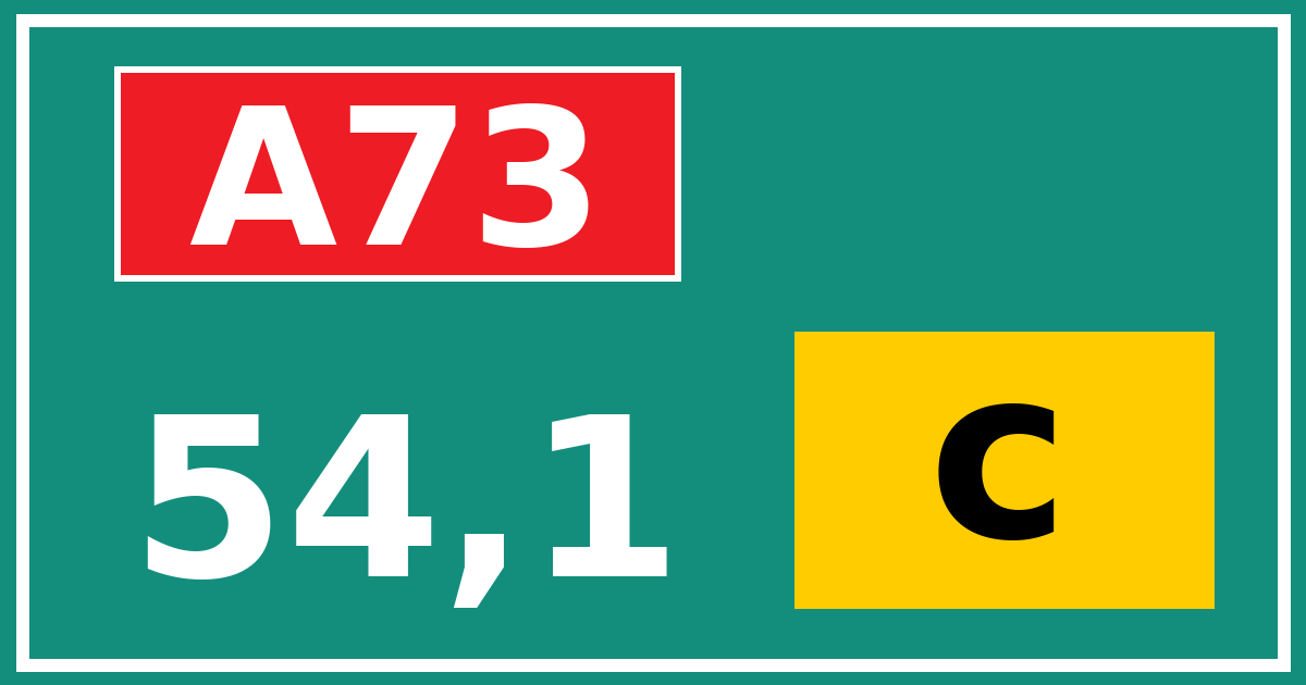 Hectometerbord A73 54,1 letter c