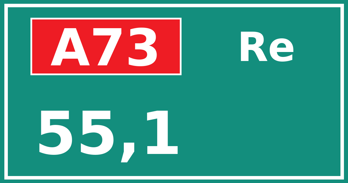 Hectometerbord A73 55,1 zijde Re