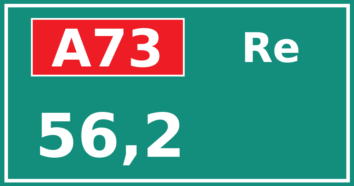 Hectometerbord A73 56,2 zijde Re