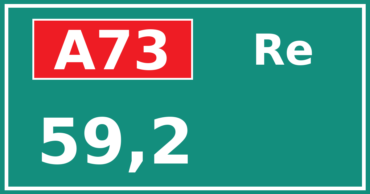 Hectometerbord A73 59,2 zijde Re