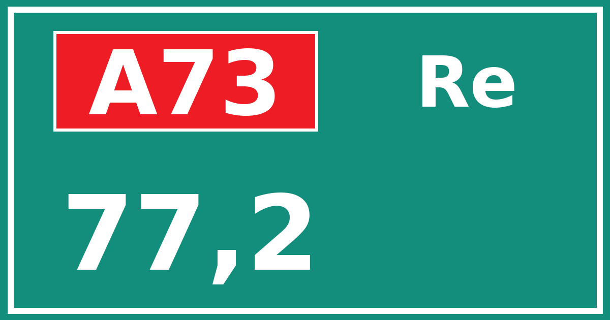 Hectometerbord A73 77,2 zijde Re