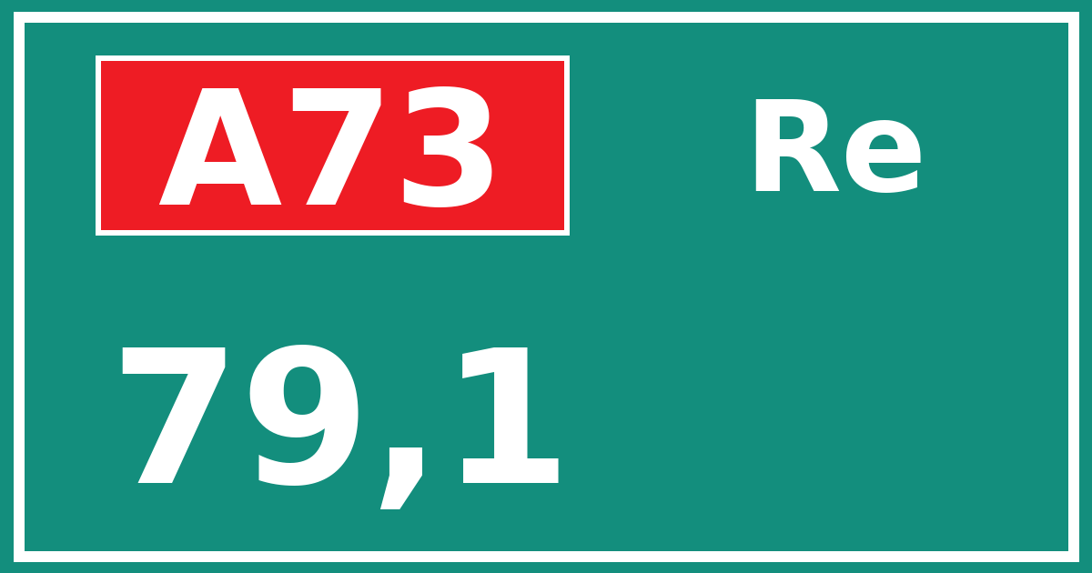 Hectometerbord A73 79,1 zijde Re