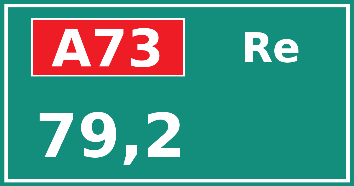 Hectometerbord A73 79,2 zijde Re