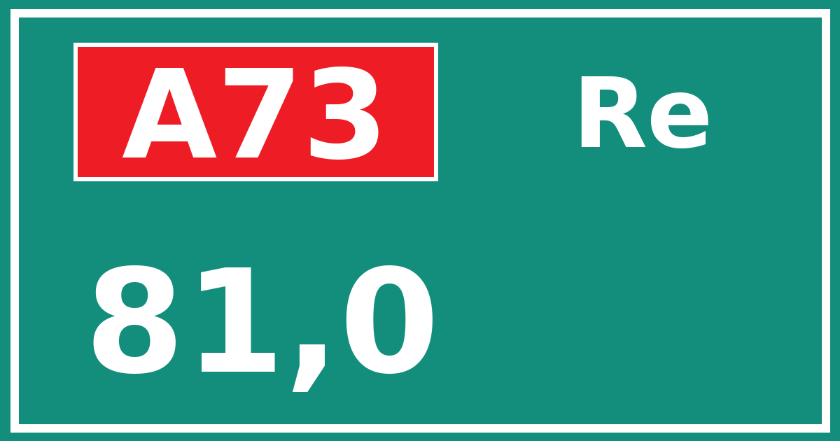 Hectometerbord A73 81,0 zijde Re