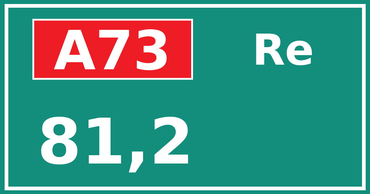 Hectometerbord A73 81,2 zijde Re