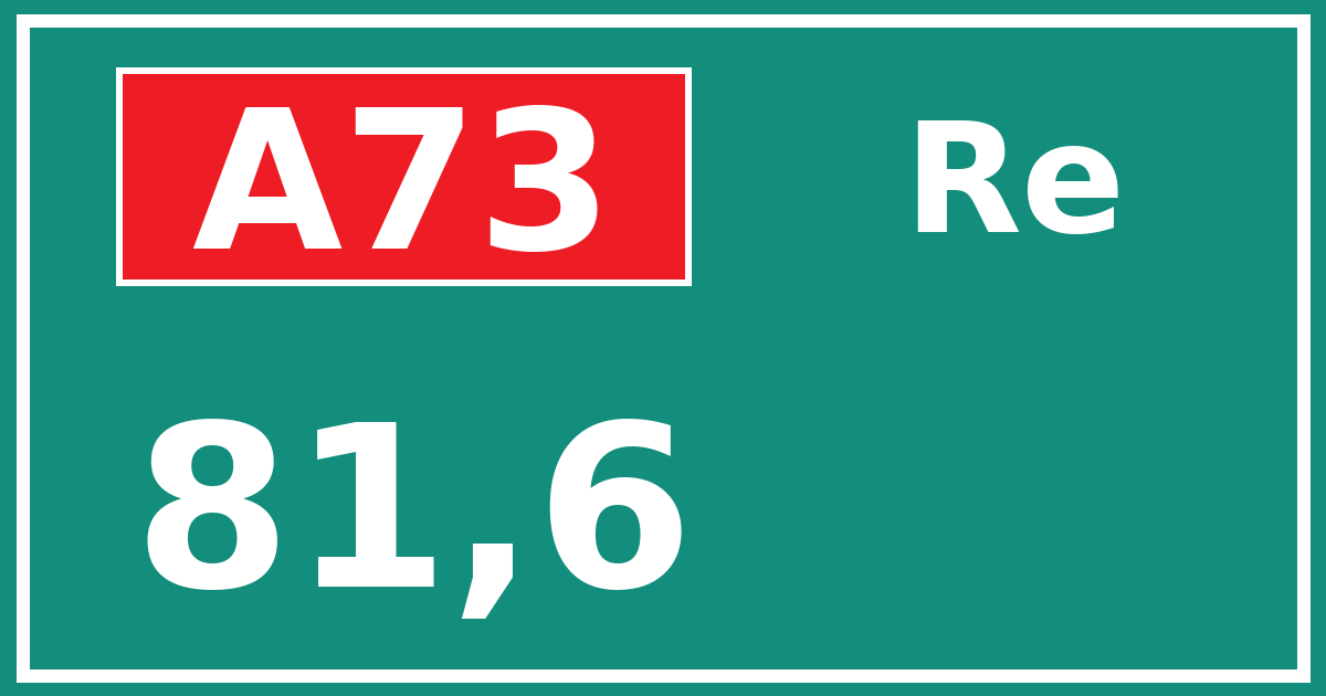 Hectometerbord A73 81,6 zijde Re