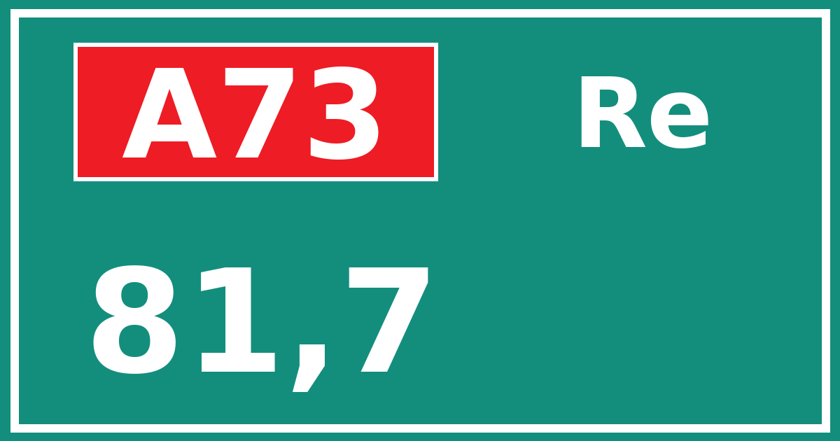 Hectometerbord A73 81,7 zijde Re