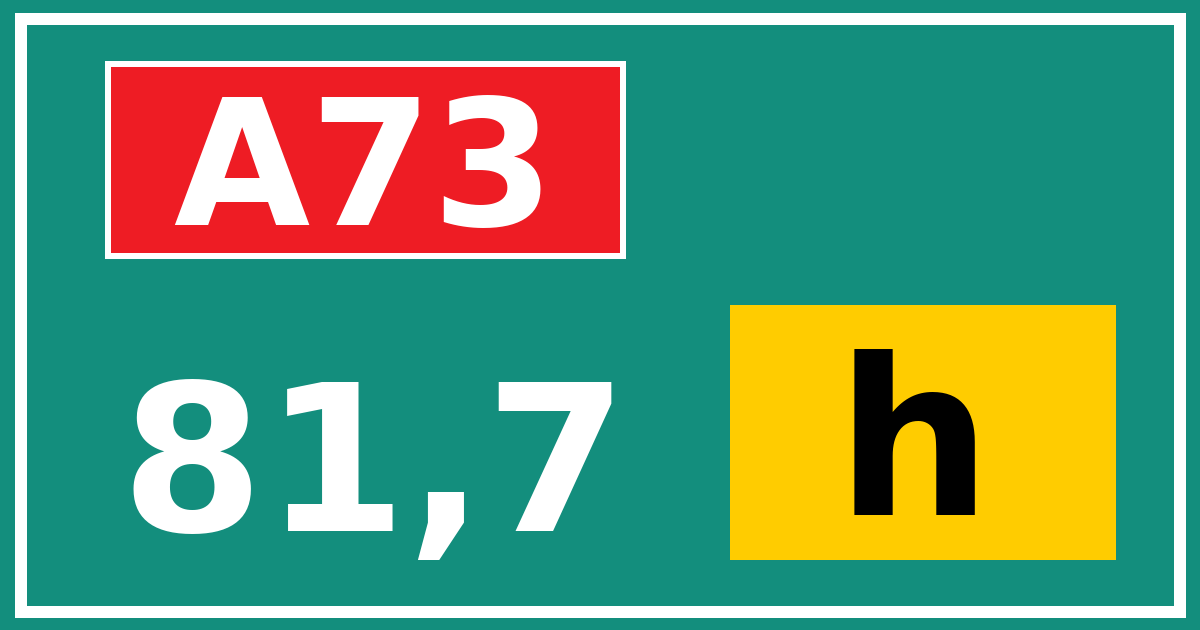 Hectometerbord A73 81,7 letter h