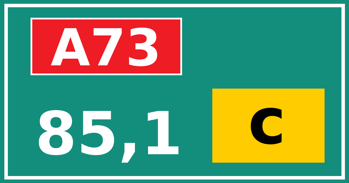 Hectometerbord A73 85,1 letter c