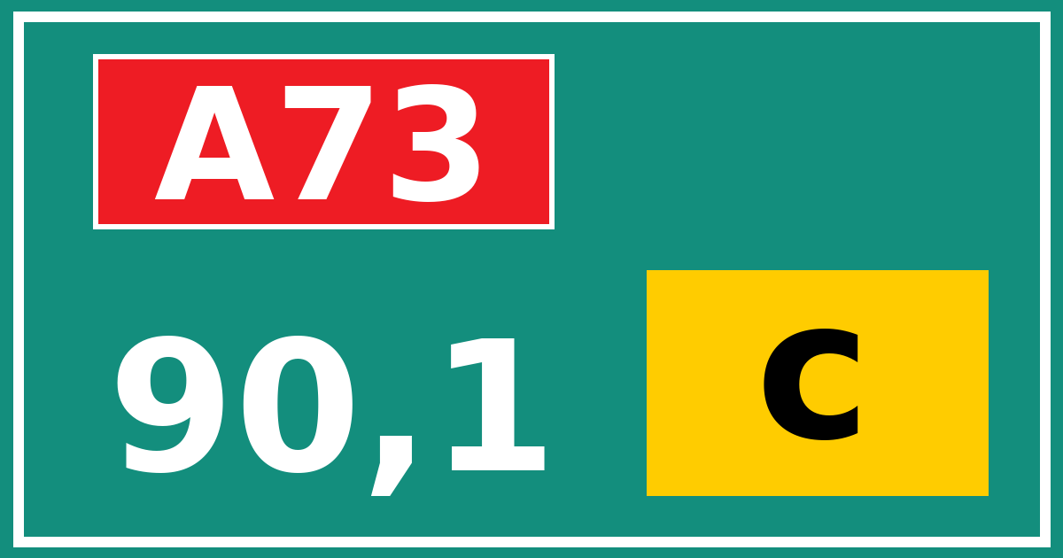 Hectometerbord A73 90,1 letter c