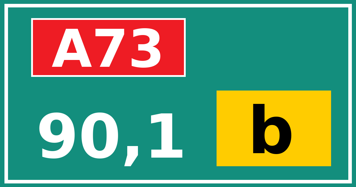 Hectometerbord A73 90,1 letter b