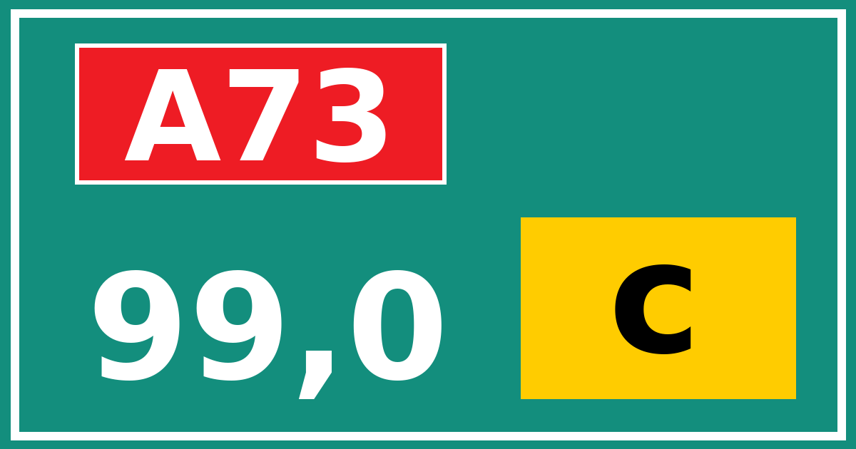 Hectometerbord A73 99,0 letter c