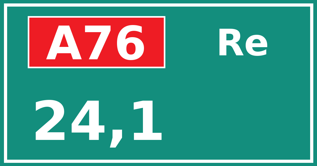 Hectometerbord A76 24,1 zijde Re