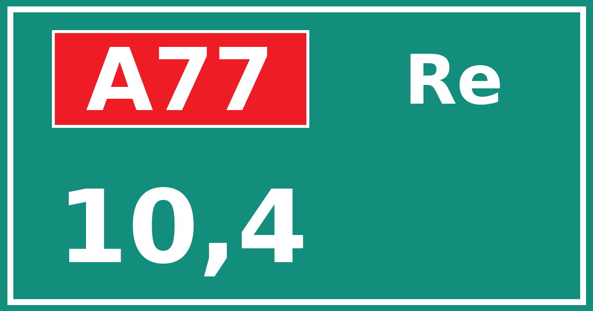 Hectometerbord A77 10,4 zijde Re