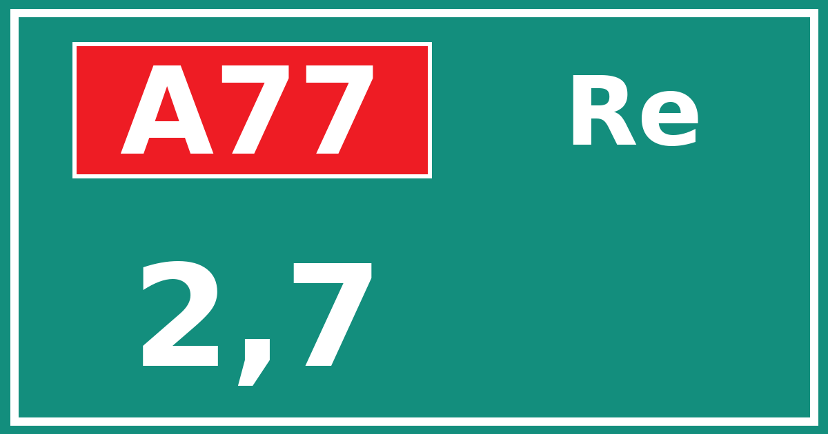 Hectometerbord A77 2,7 zijde Re