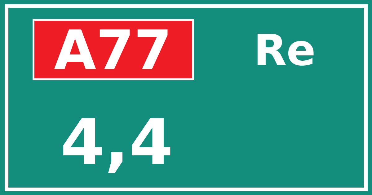 Hectometerbord A77 4,4 zijde Re