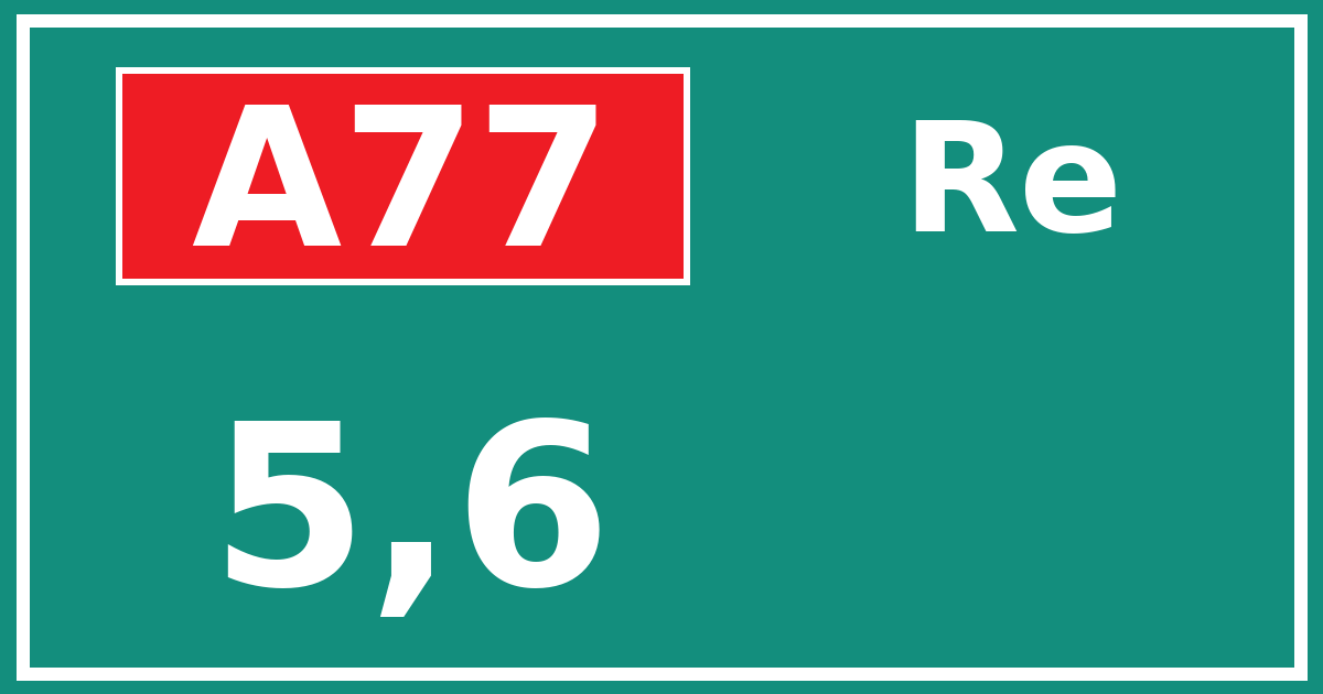 Hectometerbord A77 5,6 zijde Re