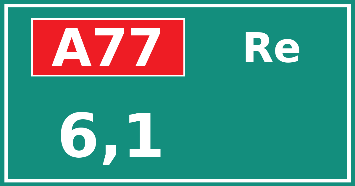 Hectometerbord A77 6,1 zijde Re