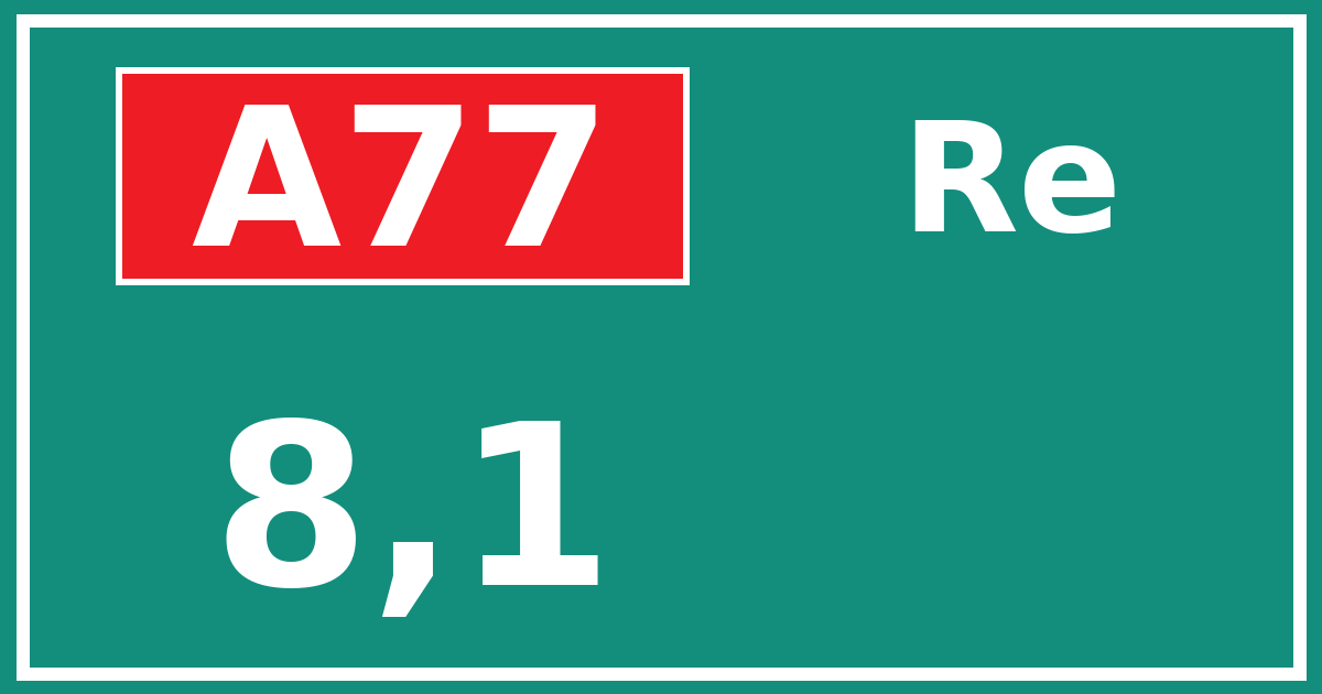Hectometerbord A77 8,1 zijde Re