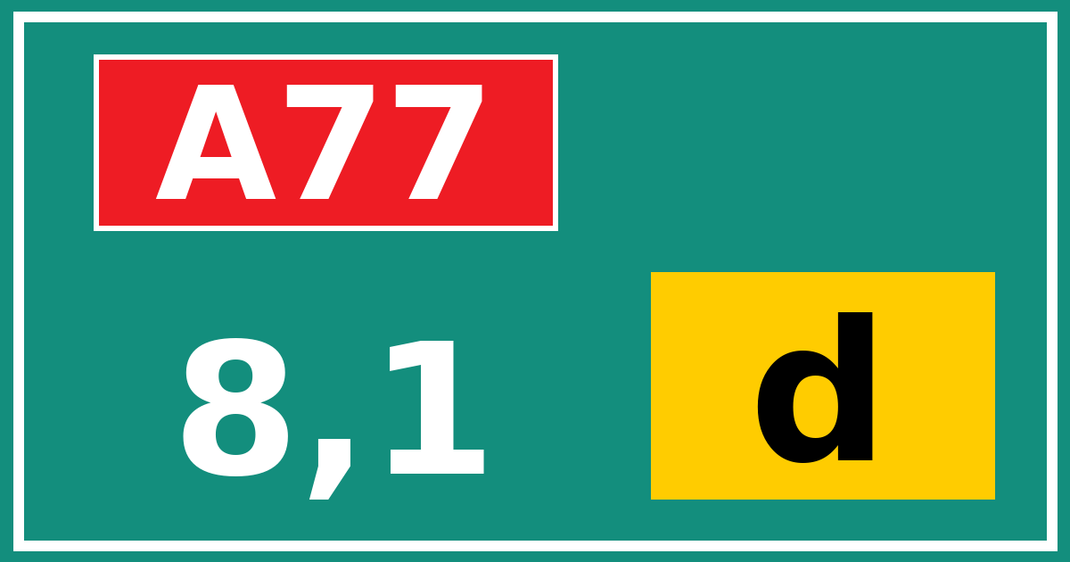 Hectometerbord A77 8,1 letter d