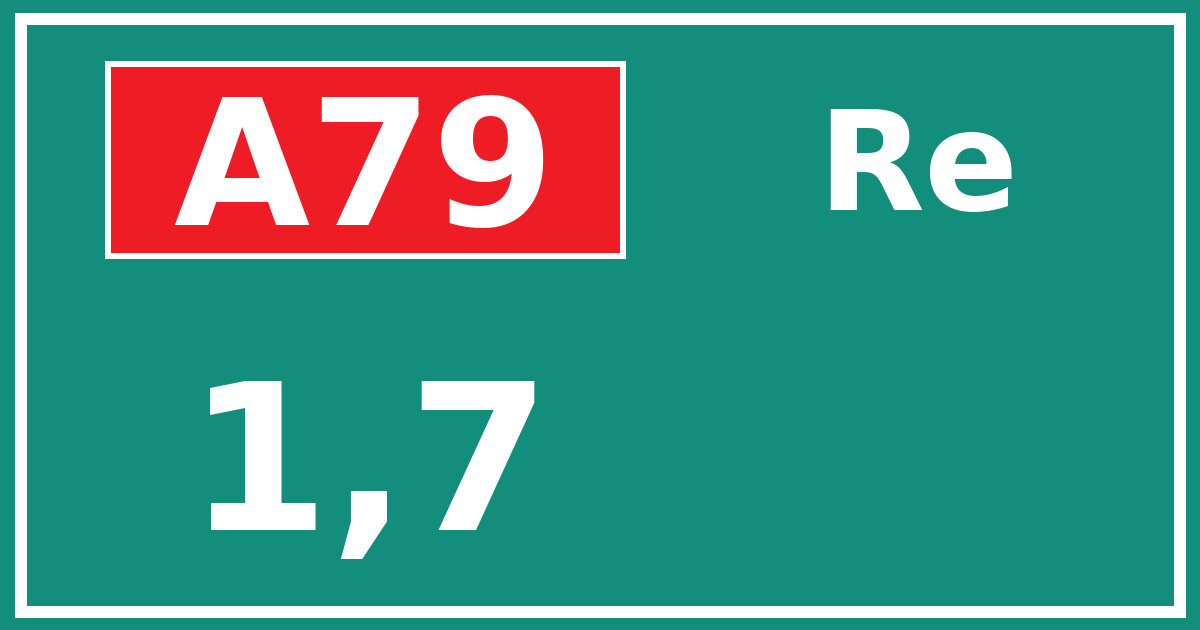 Hectometerbord A79 1,7 zijde Re