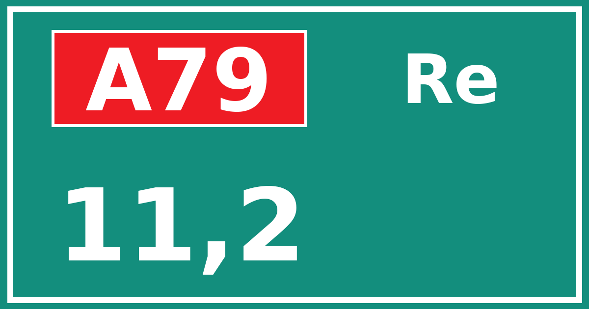Hectometerbord A79 11,2 zijde Re