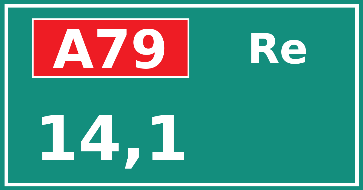 Hectometerbord A79 14,1 zijde Re