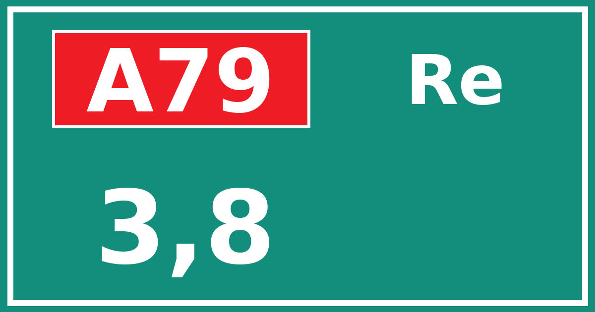 Hectometerbord A79 3,8 zijde Re