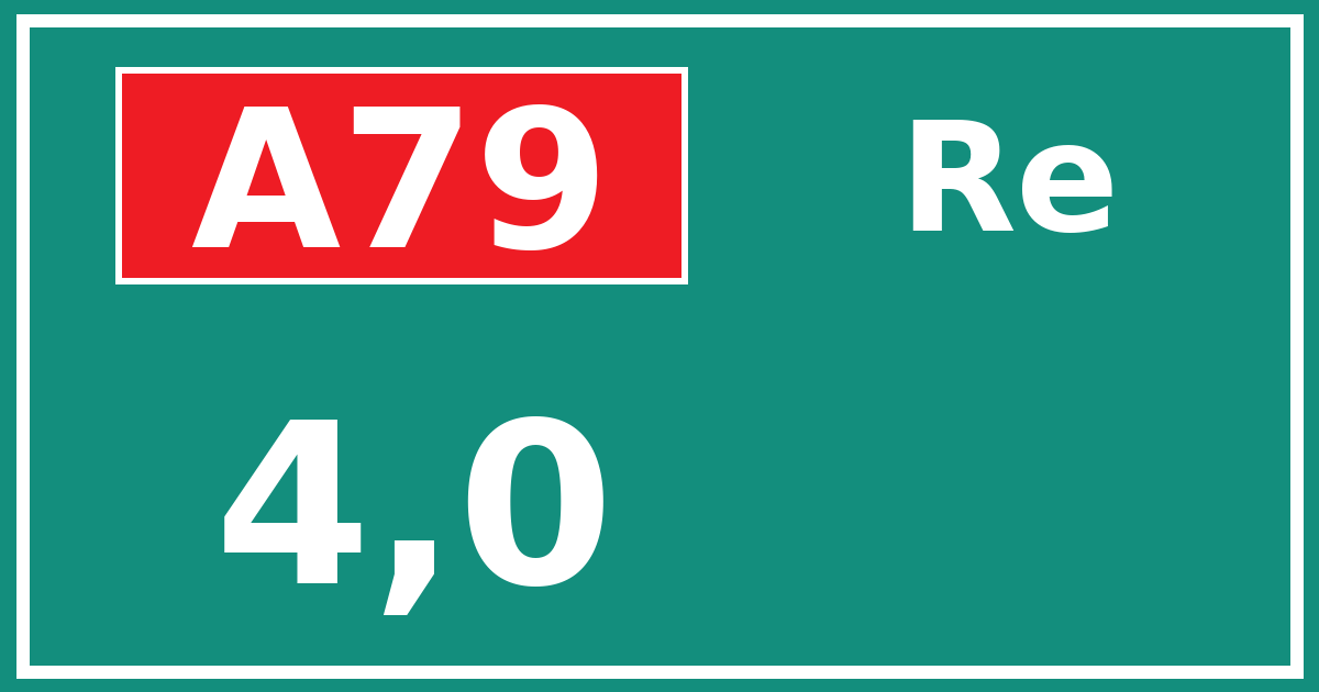 Hectometerbord A79 4,0 zijde Re
